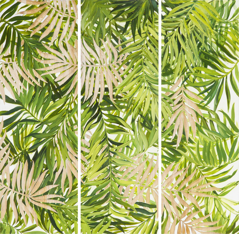 HP081 Wall Décor art wood panel hand carved botanical